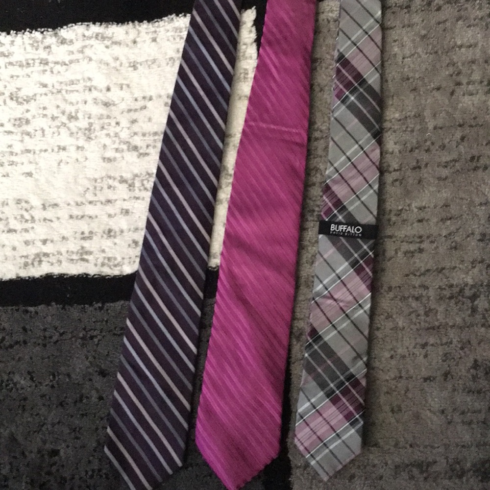 Men’s ties 3 for $25!! Lightly Worn Pink/Purple